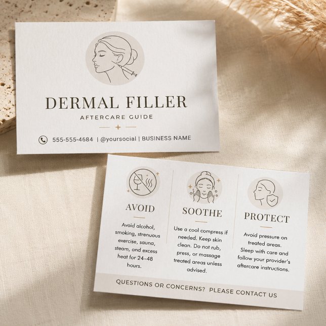 Dermal Filler Beige Minimal Aftercare Guide (Creator Uploaded)