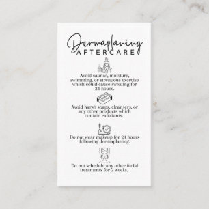Dermaplaning Aftercare Cards