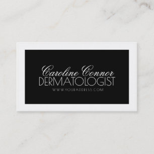 Dermatologist Black & White Bold Design Card