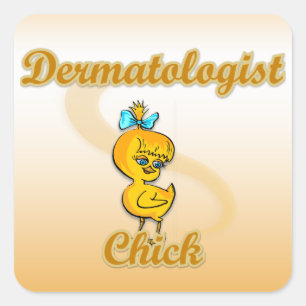Dermatologist Chick Square Sticker