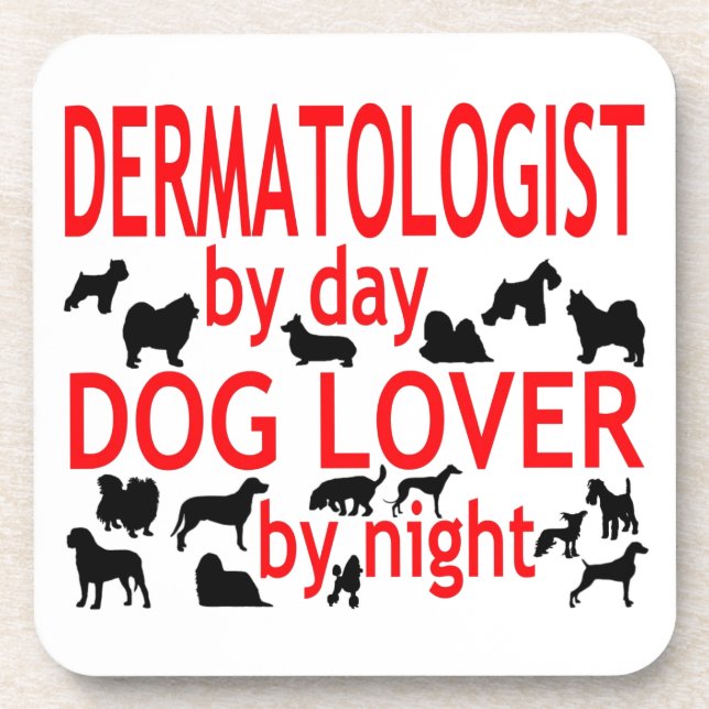 Dermatologist Dog Lover Coaster (Front)