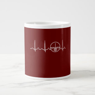Dermatologist Heartbeat Large Coffee Mug