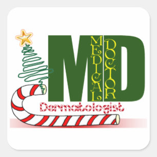 Dermatologist MERRY CHRISTMAS Square Sticker