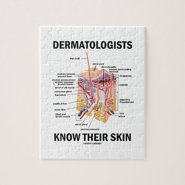 Dermatologists Know Their Skin (Anatomy) Jigsaw Puzzle (Vertical)