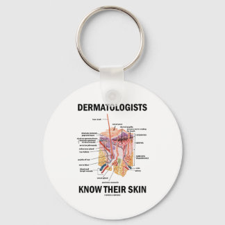 Dermatologists Know Their Skin (Anatomy) Keychain