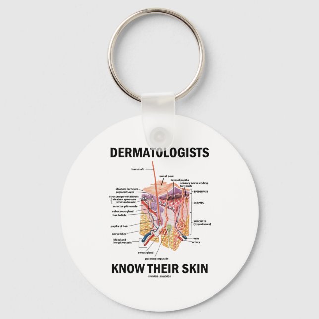 Dermatologists Know Their Skin (Anatomy) Keychain (Front)