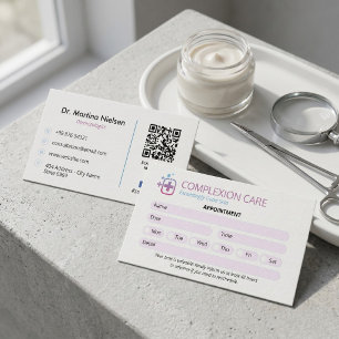 Dermatology Clinic Business   Clean Appointment Card
