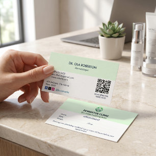 Dermatology Clinic Business   Clean Appointment Card