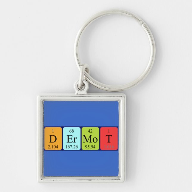 Dermot periodic table name keyring (Front)