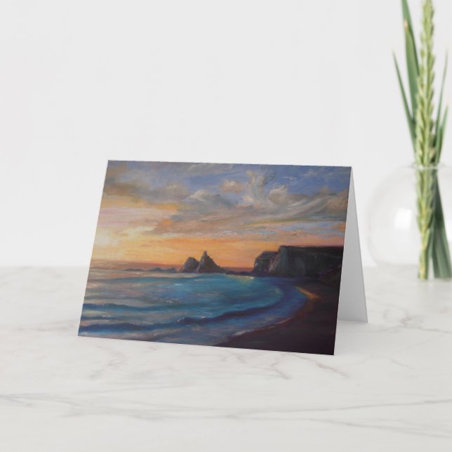 Dernier Light at Martin's Beach carte de voeux (Devant)