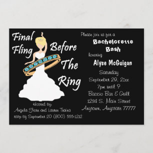 Dernier Vol Devant Les Invitations De La Bachelore