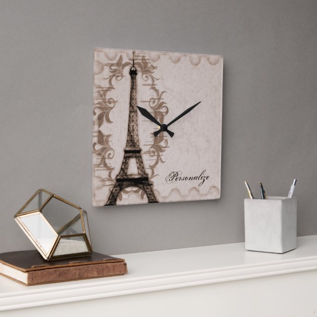 Dernière horloge murale Paris Grunge (Bureau)
