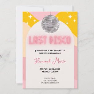 Dernière invitation de jeune fille au disco 