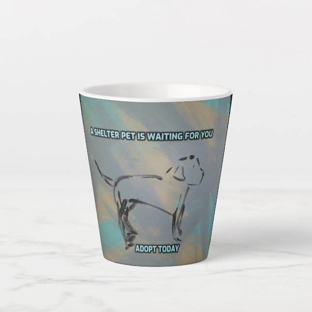 Dernière Mug avec un message d'abri animal (Devant)