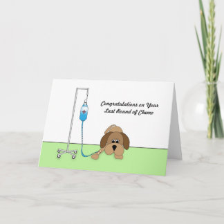 Dernière ronde de Chemo Félicitations Carte avec C
