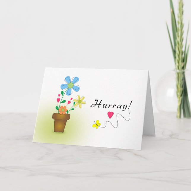 Dernière ronde de la carte de cancer chimio-hurray (Devant)