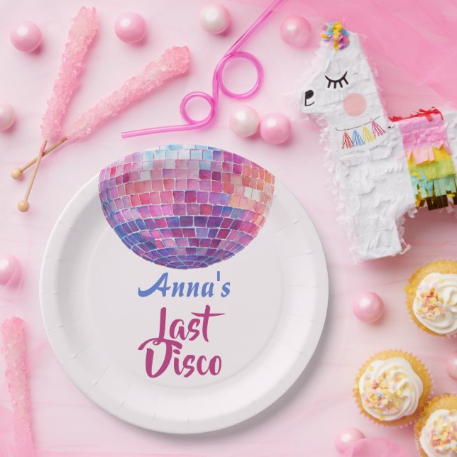 Dernière soirée de bachelorette Disco | Assiettes  (Fête)