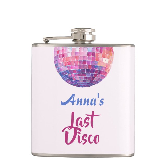Dernière soirée de bachelorette Disco | Flasque ro (Devant)