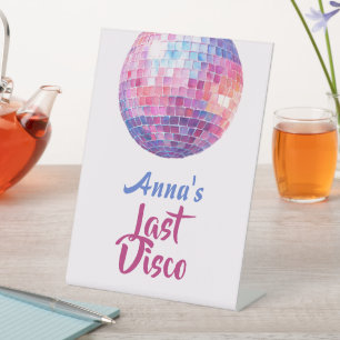 Dernière soirée de bachelorette Disco Panneau su