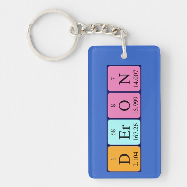 Deron periodic table name keyring (Front)