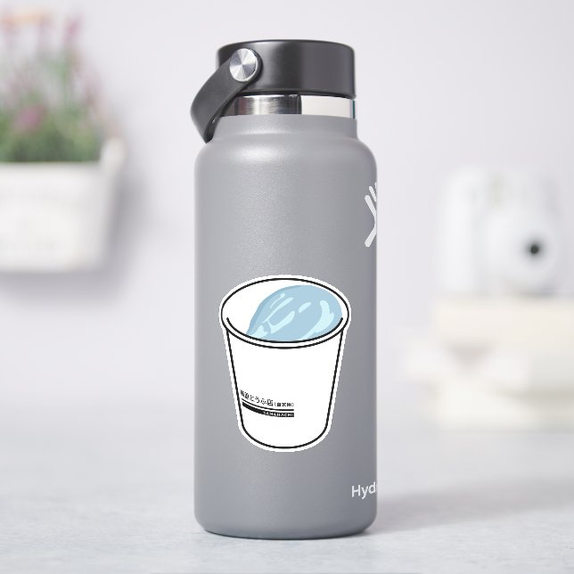 Déroulement avec une coupe d'eau avec Sticker Tofu (HydroFlask)