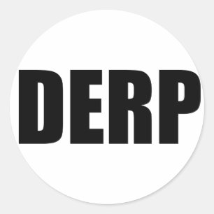 DERP CLASSIC ROUND STICKER
