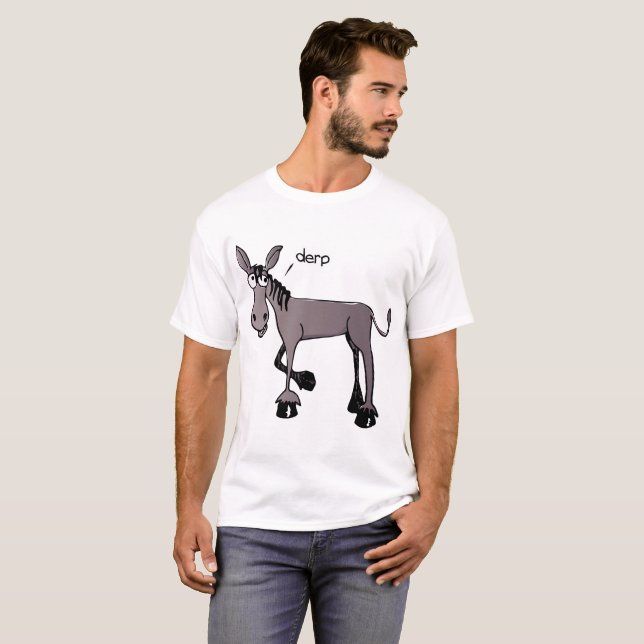 Derp Donkey funny t-shirt (Front Full)