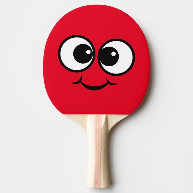 Derp Face Red Ping Pong Paddle (Front)
