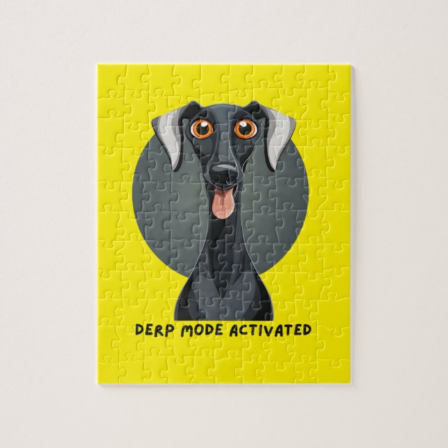 Derp Mode Activated - Funny Goofy Pet  Jigsaw Puzzle (Vertical)