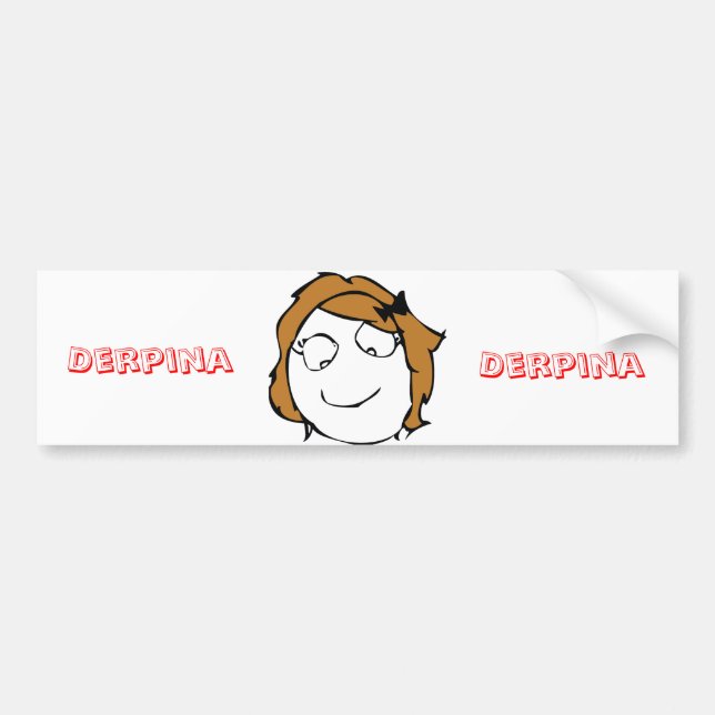Derpina Bumper Sticker (Front)