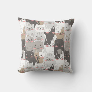 Derpy Cats Throw Pillow