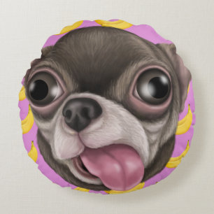 Derpy Chihuahuas Round Pillow