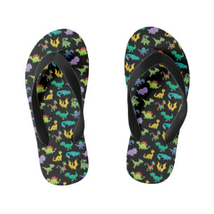 Derpy Dinosaurs pattern Kid's Flip Flops