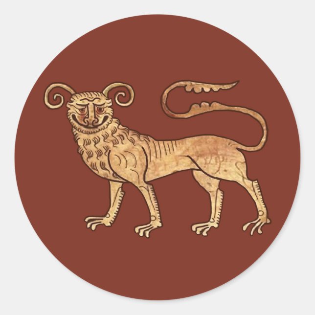 Derpy Manticore Classic Round Sticker (Front)