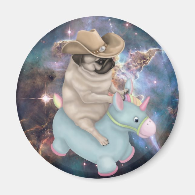 Derpy Pug Magnet (Front)