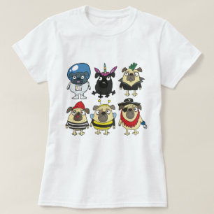 Derpy Pugs In Costumes T-Shirt