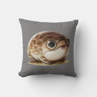 Derpy Sand Froggy Throw Pillow