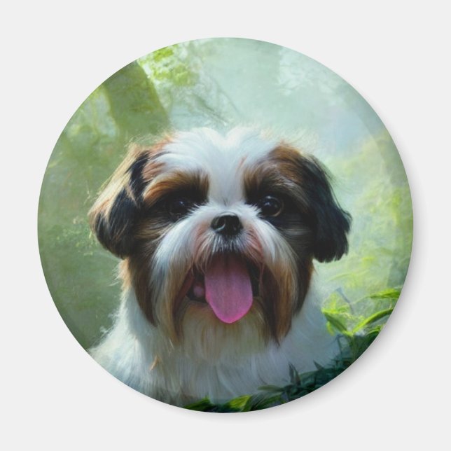 Derpy Shih Tzu Magnet (Devant)