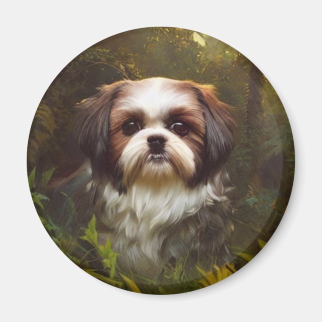Derpy Shih Tzu Magnet (Devant)