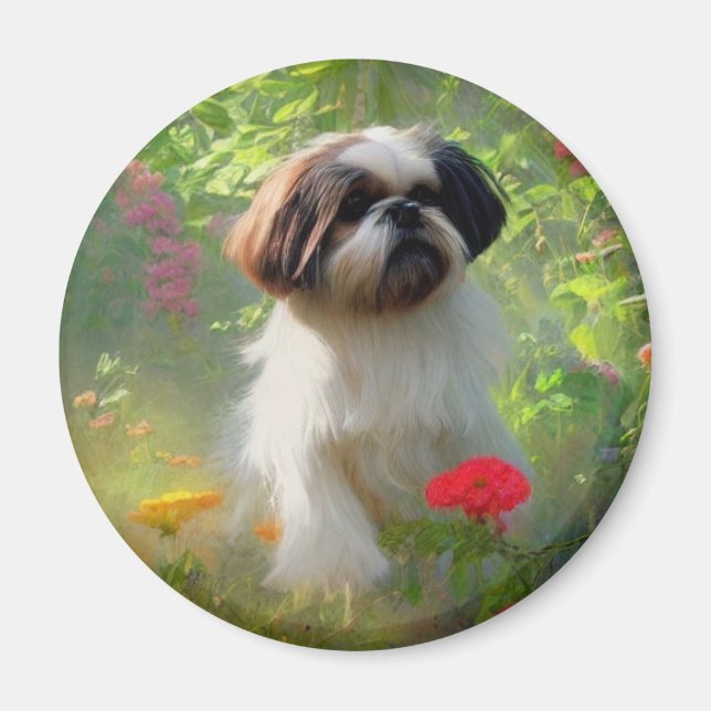 Derpy Shih Tzu Magnet (Devant)