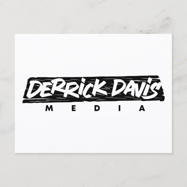 Derrick Davis Media (Logo noir) - Carte postale (Devant)