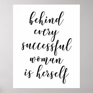 Derrière Chaque Femme Réussie Est Elle-Même Poster