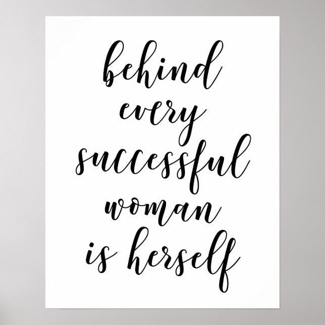 Derrière Chaque Femme Réussie Est Elle-Même Poster (Devant)