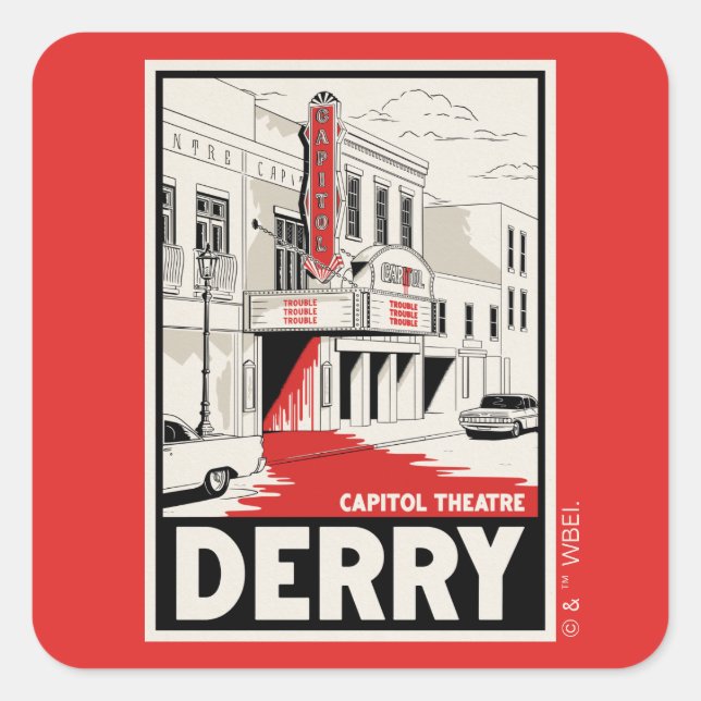 Derry Capitol Theatre Square Sticker (Front)