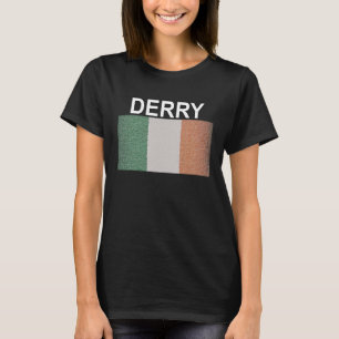 Derry Ireland Flag Glass Bead Inspired City T-Shirt