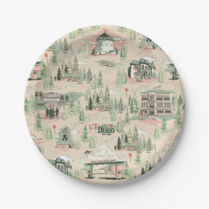 Derry Locations Pattern Paper Plate