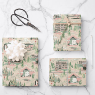 Derry Locations Pattern Wrapping Paper Sheet