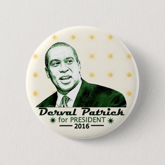 Derval Patrick for President 2016 2 Inch Round Button (Front)