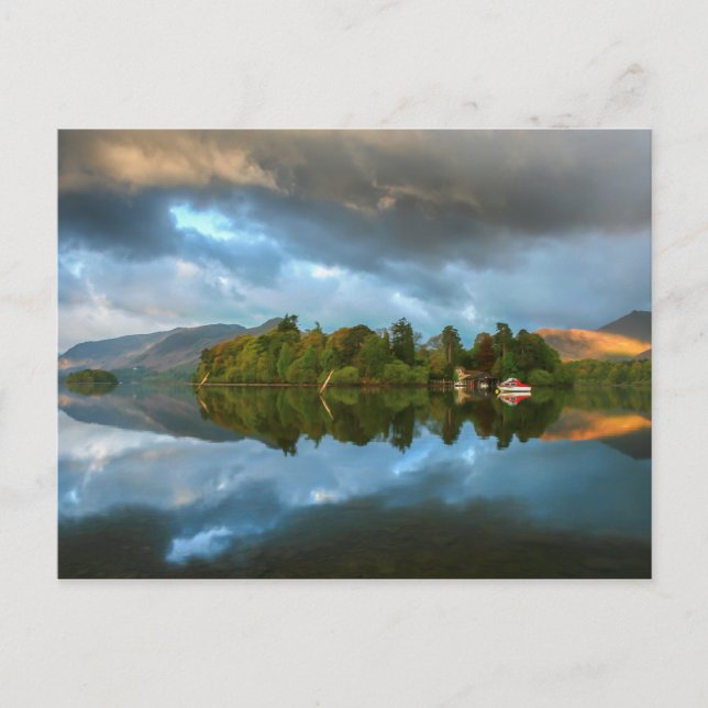 Derwentwater Reflections, Cumbria Postcard (Front)