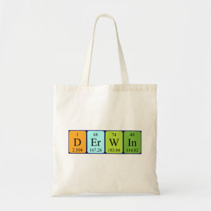 Derwin periodic table name tote bag